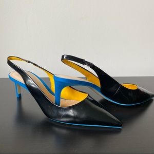 Zara Kitten Hills Leather Sandals BNWT